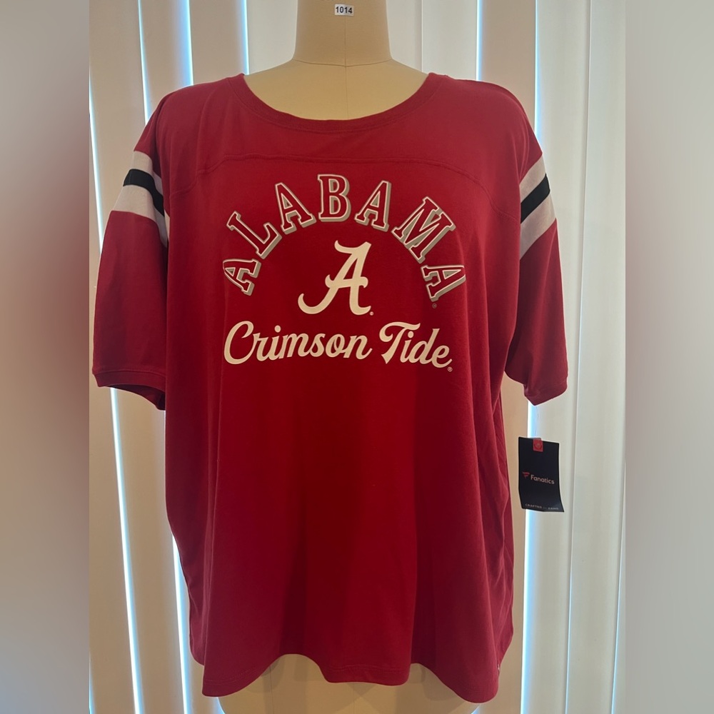 NWT Fanatics Alabama Crimson Tide T-Shirt Size 3X Womens